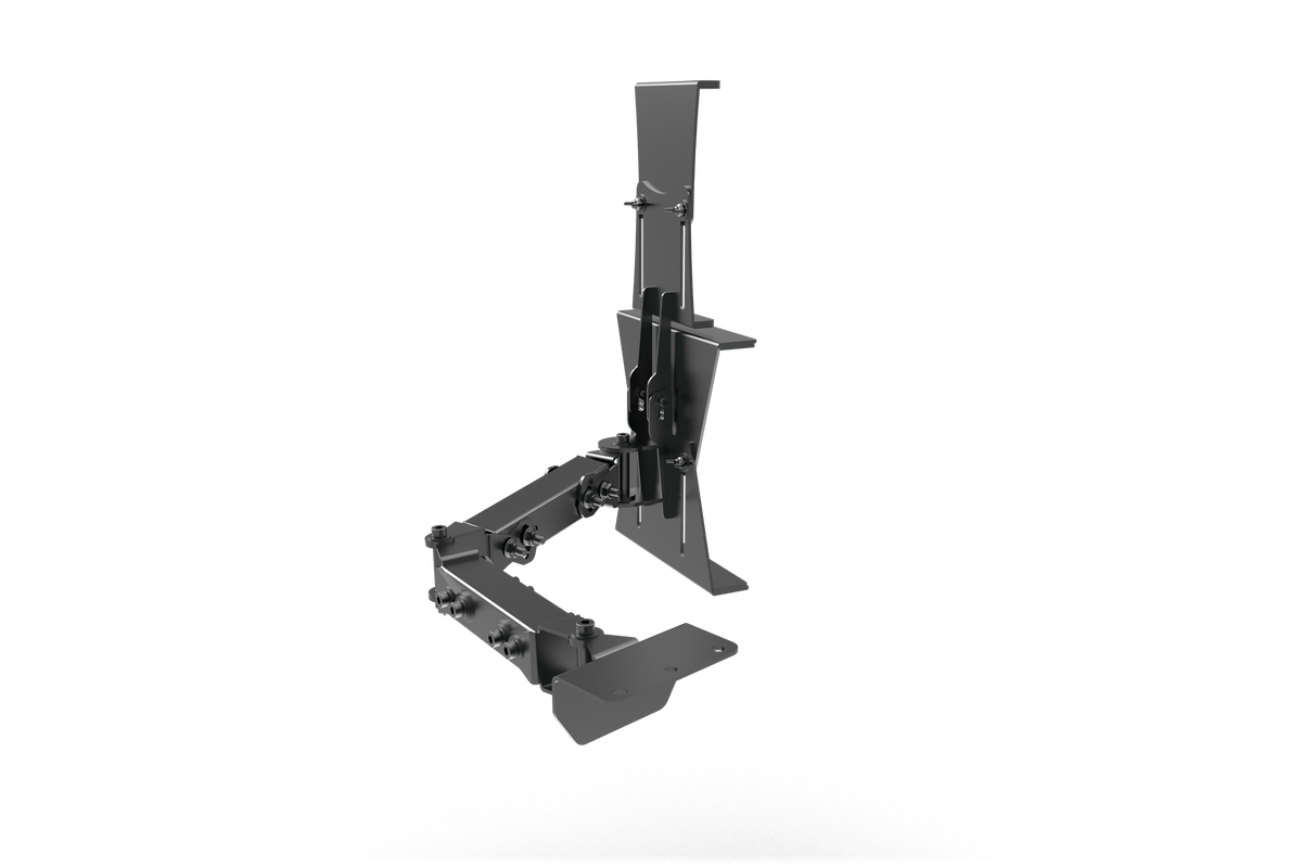 Tablet, Stream Deck & Button Box Mount Kit for NexusRig Apex, Velocity & Formula – Left or Right of the Wheel – tablet and button box mount beside the steering wheel of a tube cockpit – photo 3 of 6