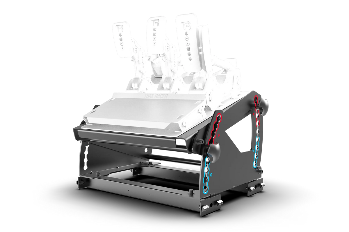 Tool-Free Formula & GT Hybrid Pedal Mount for Aluminium Profile Sim Rigs – tool-free formula and GT hybrid pedal mount on an aluminium sim rig – photo 11 of 12