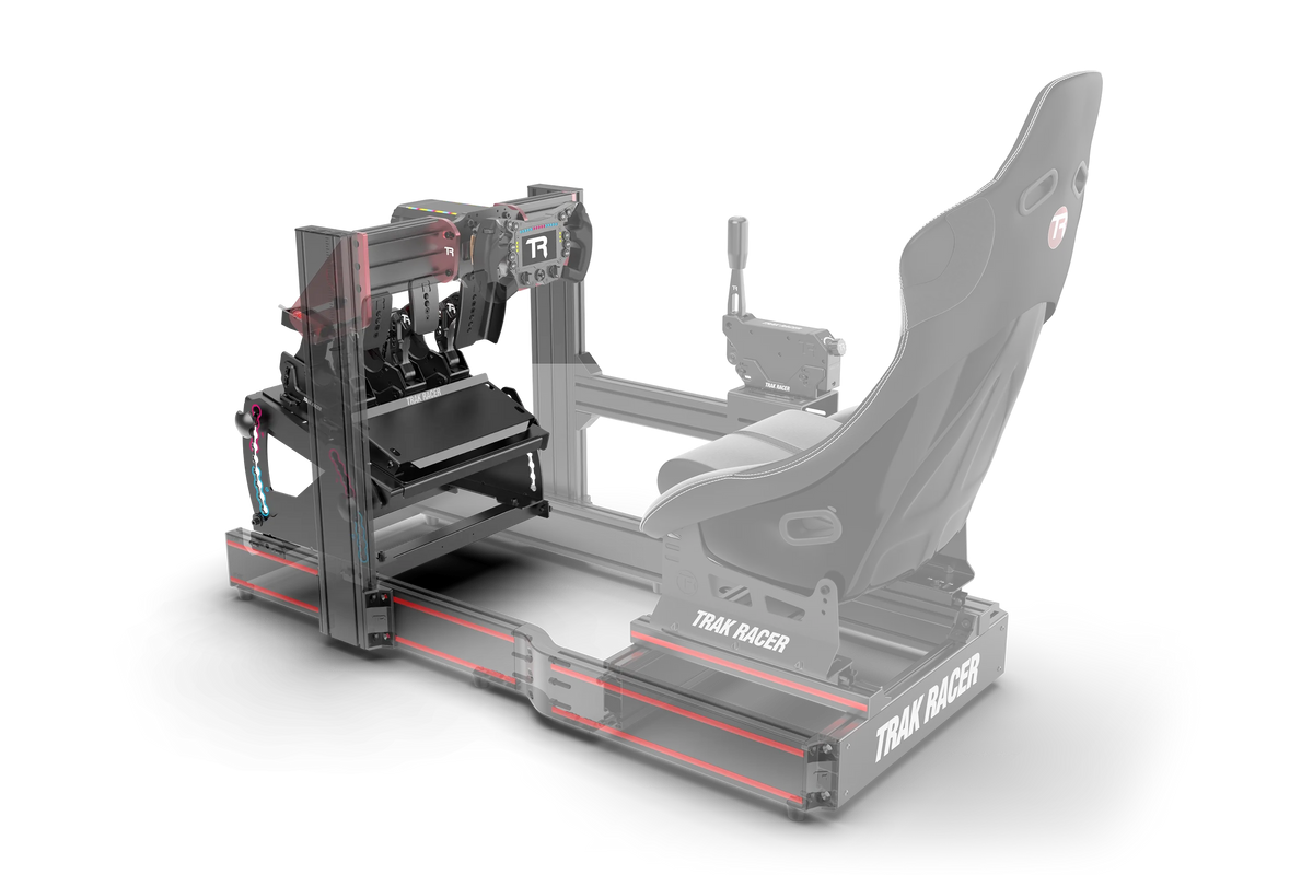 Tool-Free Formula & GT Hybrid Pedal Mount for Aluminium Profile Sim Rigs – tool-free formula and GT hybrid pedal mount on an aluminium sim rig – photo 4 of 12