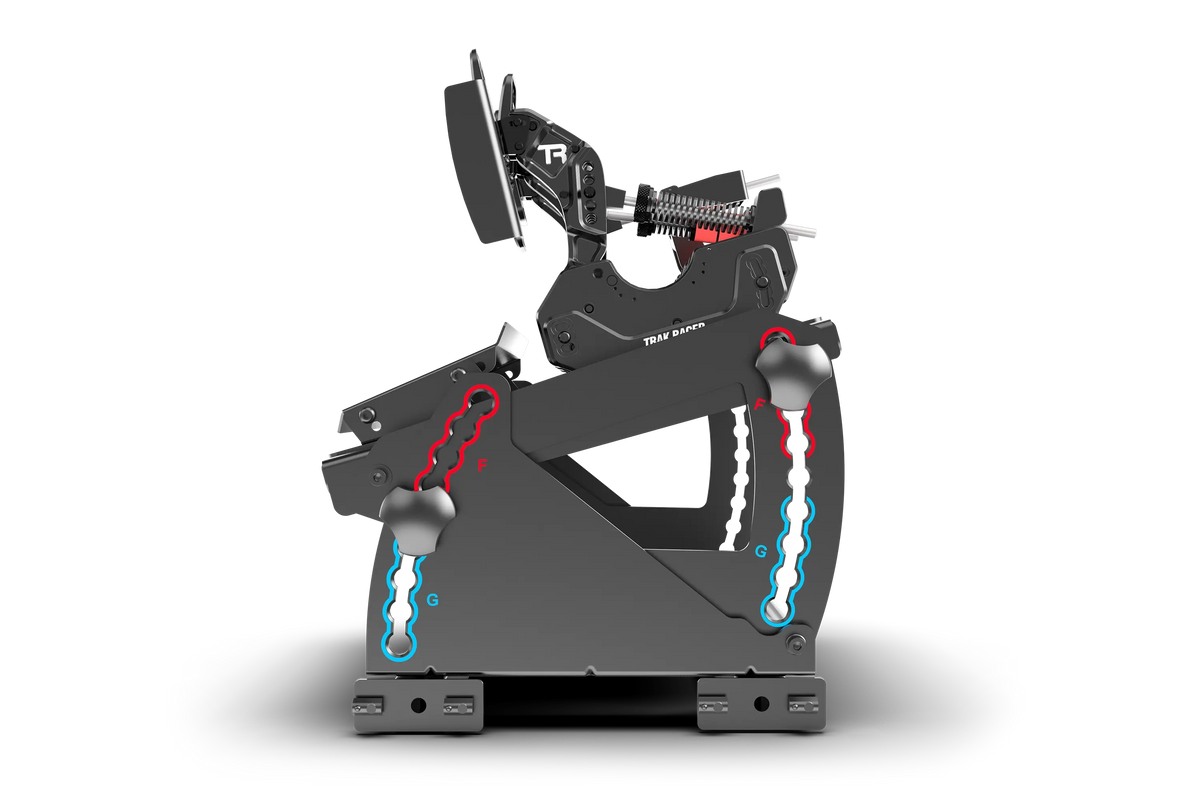 Tool-Free Formula & GT Hybrid Pedal Mount for Aluminium Profile Sim Rigs – tool-free formula and GT hybrid pedal mount on an aluminium sim rig – photo 6 of 12
