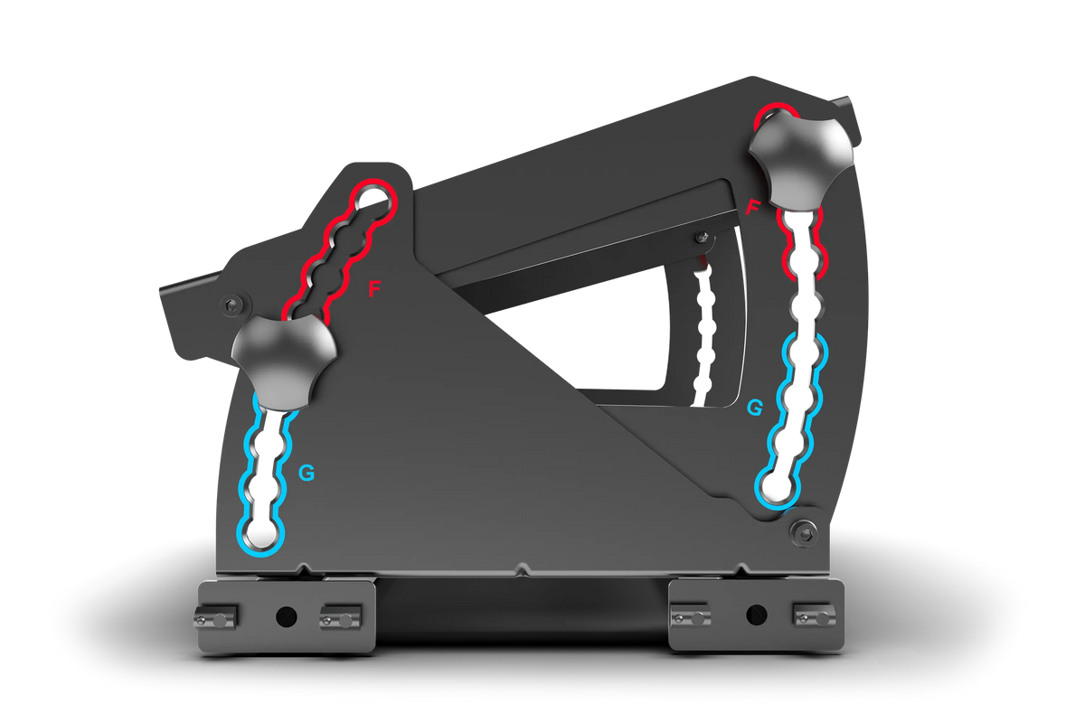 Tool-Free Formula & GT Hybrid Pedal Mount for Aluminium Profile Sim Rigs – tool-free formula and GT hybrid pedal mount on an aluminium sim rig – photo 7 of 12