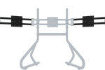 NexusView Triple Monitor Side Arms for Steel Tube Stand – 730 mm, 2 x 30 to 45 Inch Screens – steel triple monitor side arms for 30 to 45 inch screens – photo 3 of 4