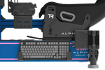 Universal Keyboard Holder for Aluminium Profile Sim Racing & Flight Sim Cockpits – steel keyboard holder mounted on an aluminium profile sim rig – photo 4 of 4