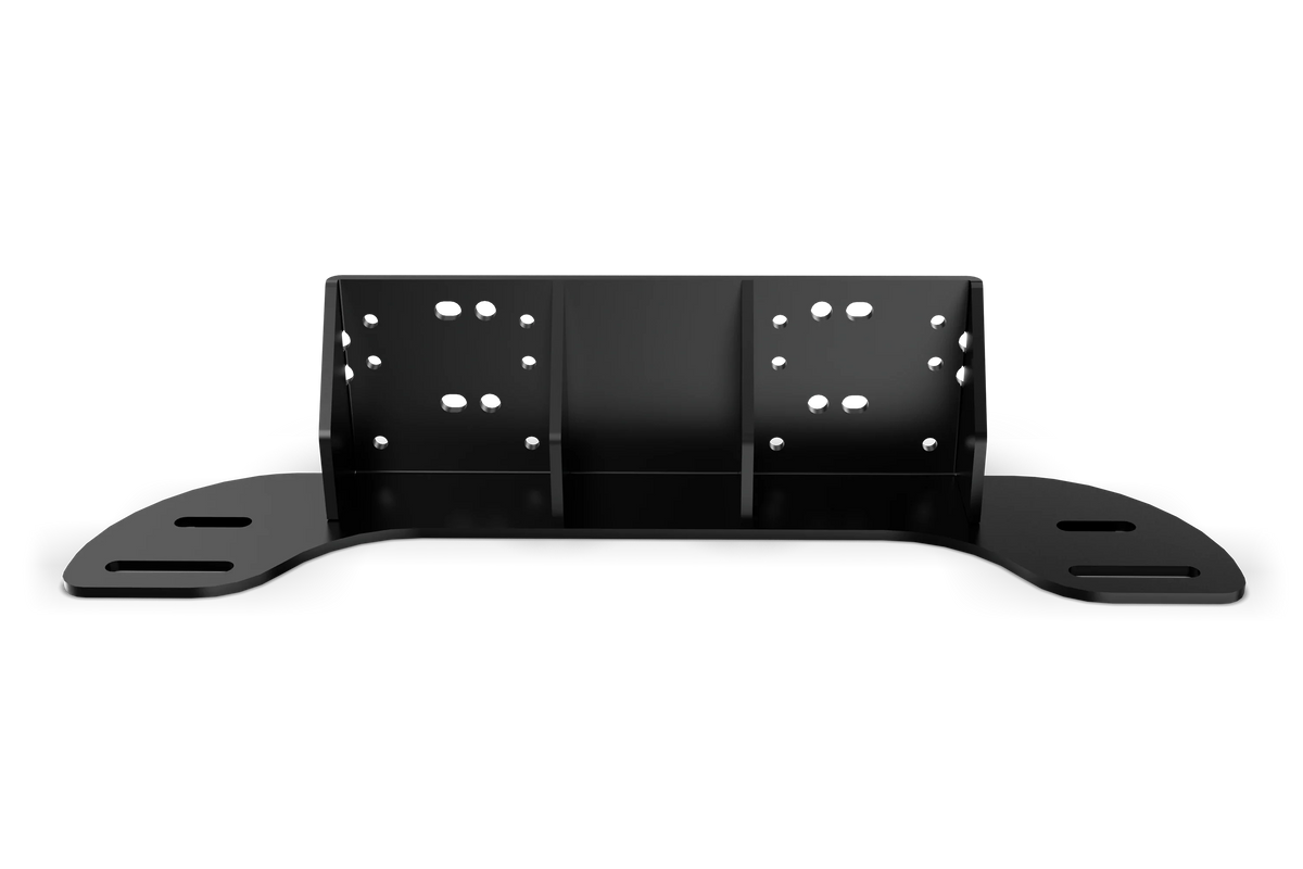 Universal Seat Belt Tensioner Bracket – Under-Seat Mount for Active Belt Tensioners – black powder-coated aluminium seat belt tensioner bracket – photo 3 of 5