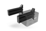 Universal Side Mount Supports 240 mm (80x40) – Set of 2 for Shifters, Handbrakes & Flight Controls – two 240 mm black 80x40 aluminium side mount supports with brackets – photo 2 of 8
