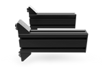 Universal Side Mount Supports 240 mm (80x40) – Set of 2 for Shifters, Handbrakes & Flight Controls – two 240 mm black 80x40 aluminium side mount supports with brackets – photo 8 of 8