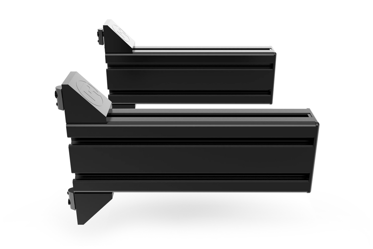 Universal Side Mount Supports 240 mm (80x40) – Set of 2 for Shifters, Handbrakes & Flight Controls – two 240 mm black 80x40 aluminium side mount supports with brackets – photo 8 of 8
