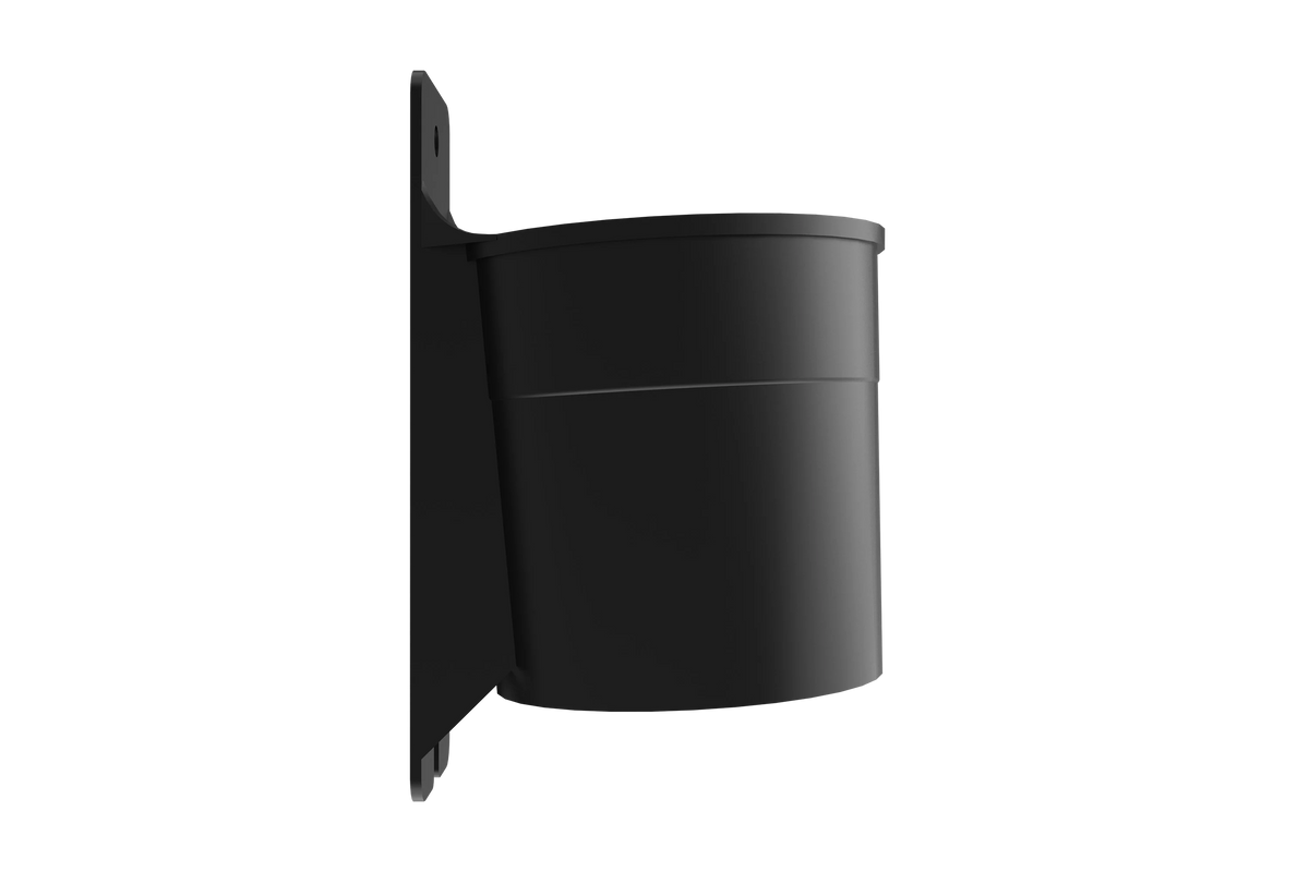 Universal Sim Rig Cup Holder – Bottle & Cup Mount for Aluminium Profile Cockpits, Matte Black Nylon – universal cup holder mounted on an aluminium profile sim rig – photo 3 of 4