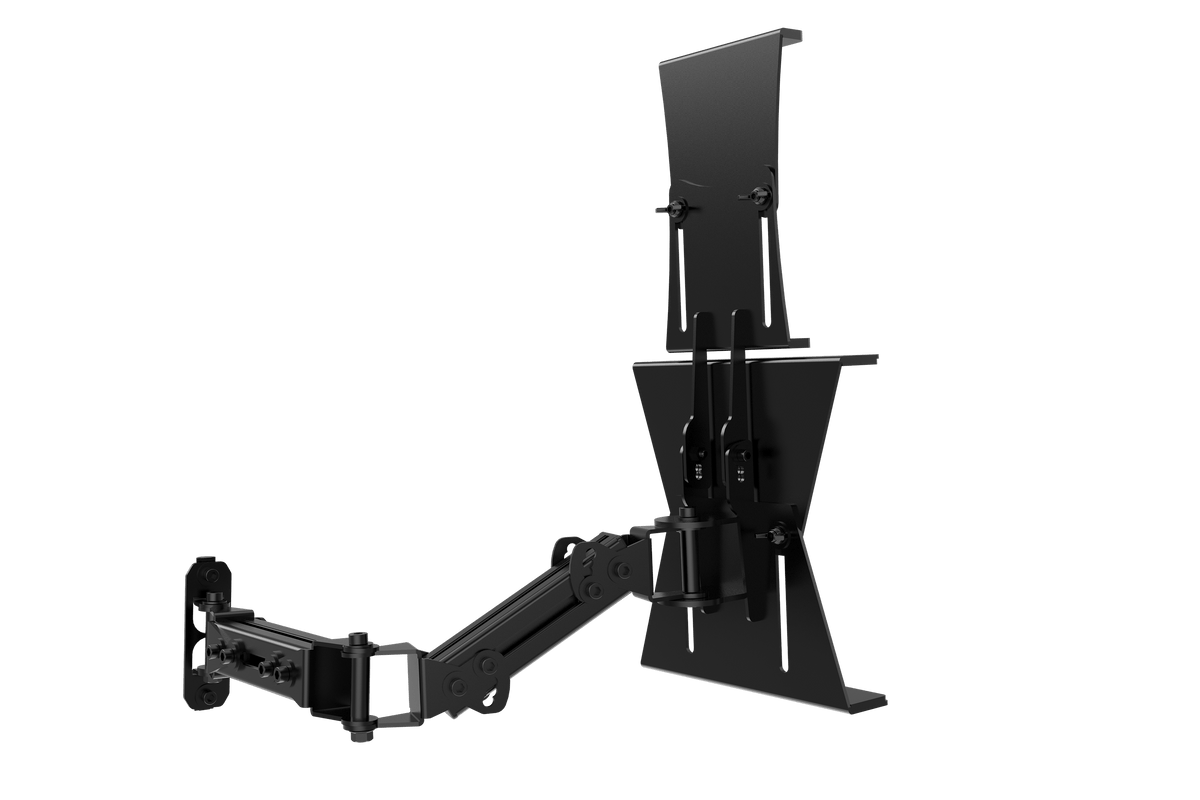 Universal Tablet, Stream Deck & Button Box Mount Kit for Aluminium Profile Rigs – universal tablet and button box mount on an aluminium sim rig – photo 4 of 10