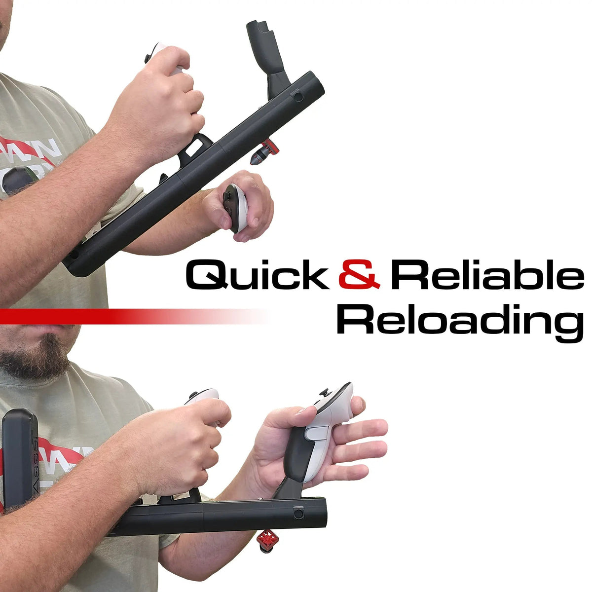 Magnetic Stat Grip controller cups for the lightweight VR gun stock - MetanexusXR