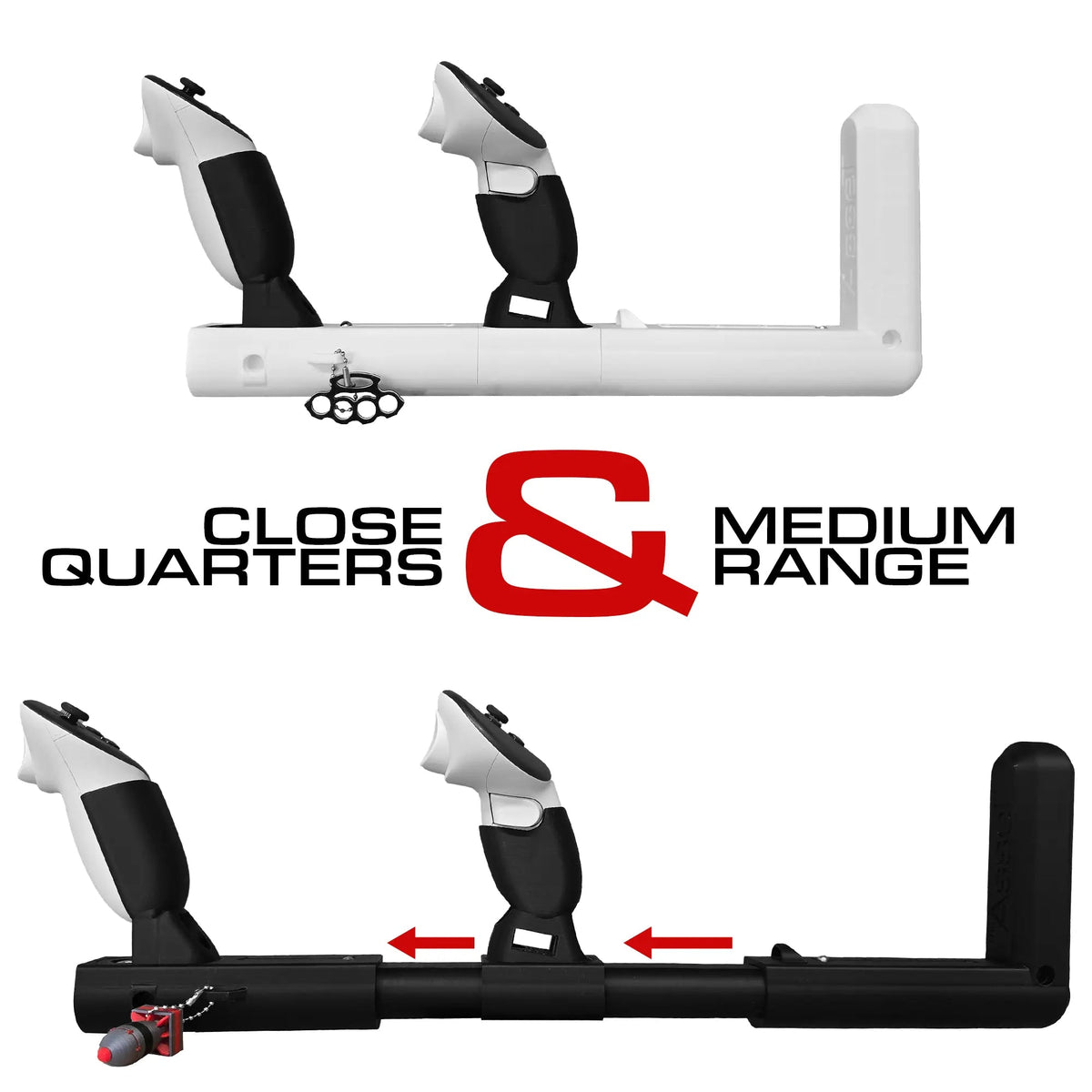 VR gun stock for PS VR2 - lightweight frame with Sense controllers - MetanexusXR