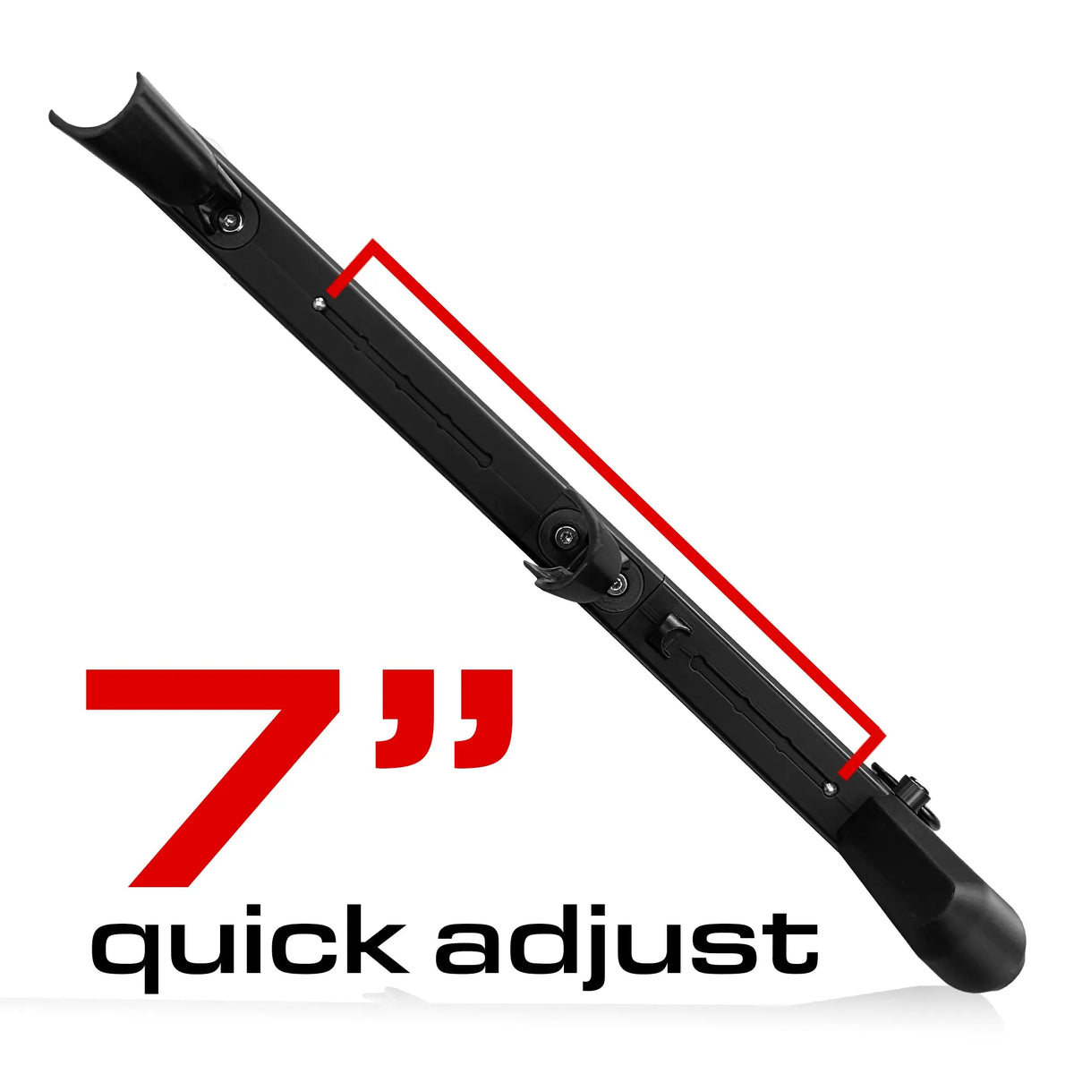 Grey quick-adjust VR gun stock length catch worked by hand, no tools - MetanexusXR
