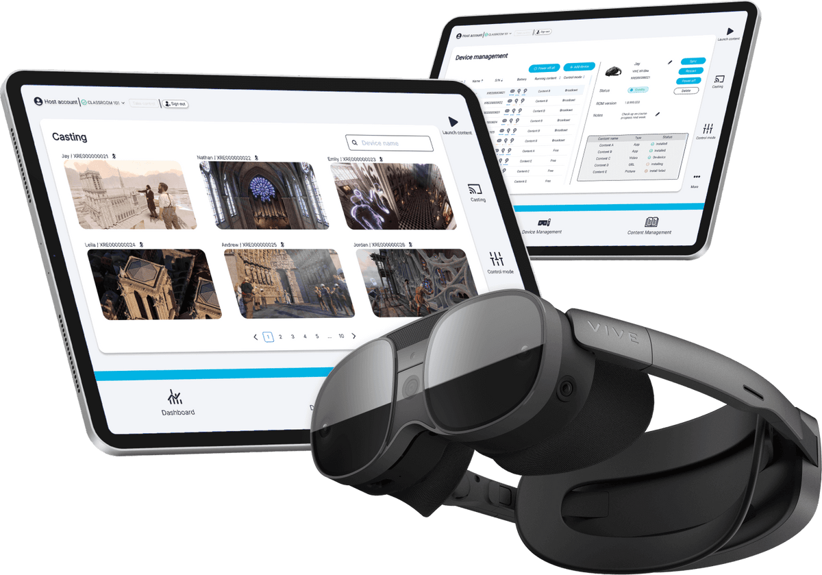 VIVE Host – Annual Tablet Control Licence for 20 VR Headsets