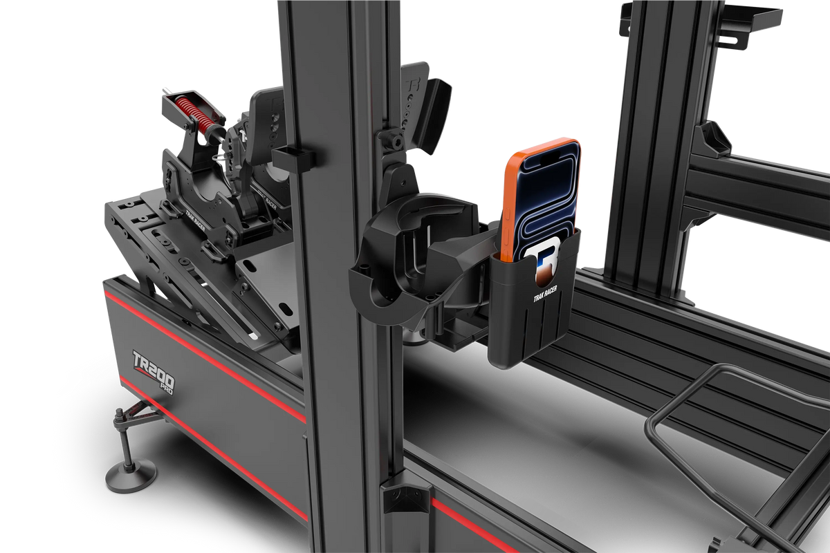 VR Headset Holder for Sim Rigs – Headphone, Drink, Phone & Tool Holder Cockpit Mount – VR headset, drink, phone and tool holder mounted on a sim rig – photo 4 of 5