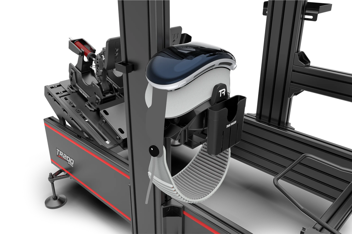 VR Headset Holder for Sim Rigs – Headphone, Drink, Phone & Tool Holder Cockpit Mount – VR headset, drink, phone and tool holder mounted on a sim rig – photo 5 of 5