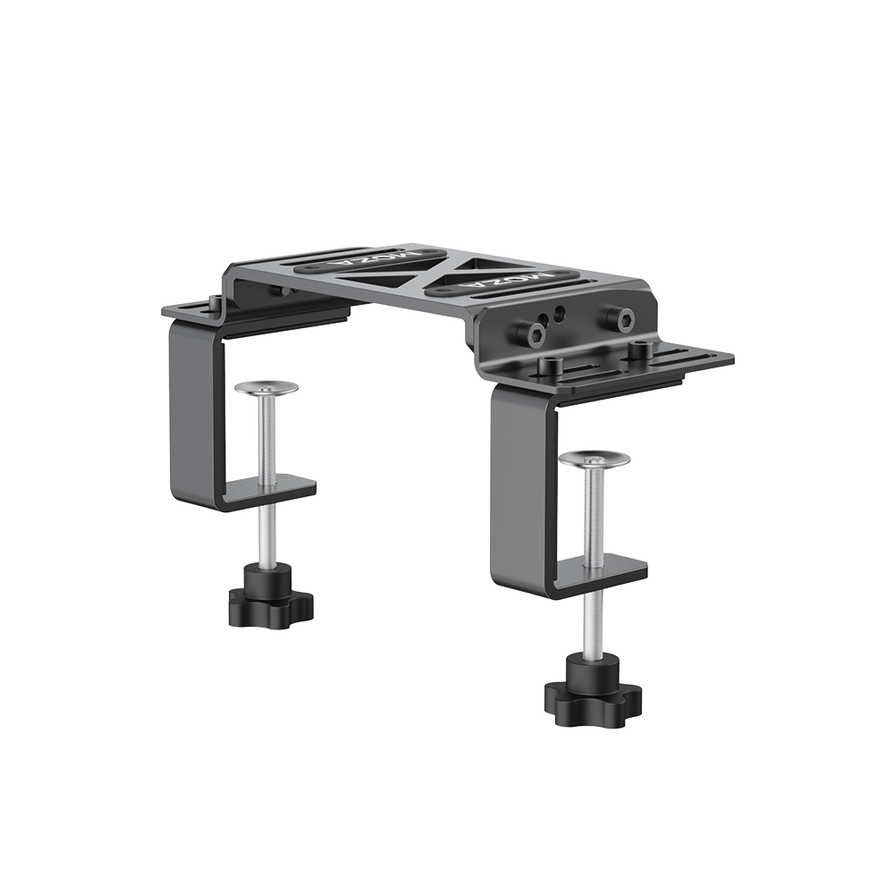 Wheel Base Desk Clamp – CNC Steel, Multi-Angle, for NexusDrive Core 5, 9 & 12 Bases – wheel base desk clamp in CNC steel – photo 1 of 3