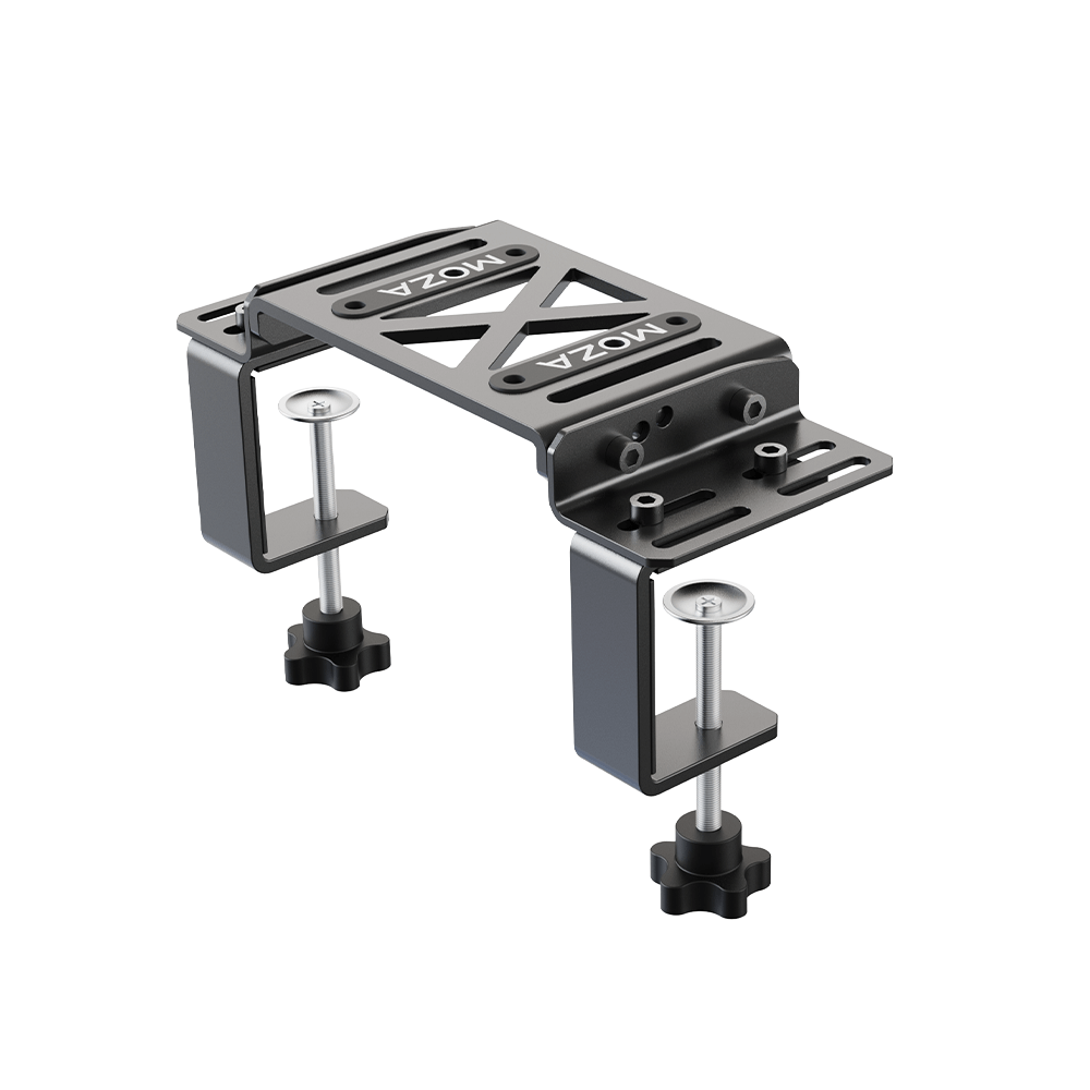 Wheel Base Desk Clamp – CNC Steel, Multi-Angle, for NexusDrive Core 5, 9 & 12 Bases – wheel base desk clamp in CNC steel – photo 2 of 3